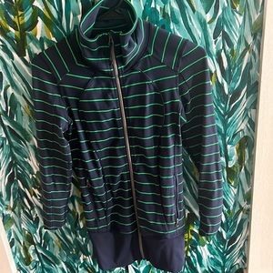 Lululemon Define Jacket Zip Up Green and blue striped